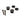 TG&T Black Beveled Strap Button Set of 2