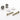 Chrome Small Mushroom Head Strap Button Set of 2
