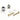 TG&T Chrome Beveled Strap Button Set of 2