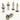 Chrome Long Thread Barrel Stereo Input Jack Set of 5