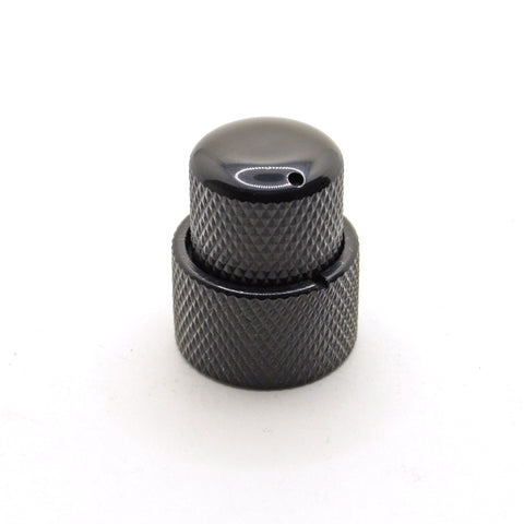 Black Stacked Dual Control Knob Concentric Set with set screw