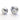 Dualee Large Chrome Stacked Dual Control Knob Concentric Set with set screw