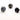 Set of Three Black Strat Replacement Knobs
