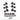 3x3 Black Proline Self Locking Tuners Set of 6