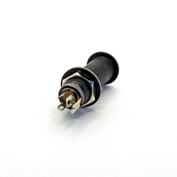 Black Long Thread Barrel Stereo Input Jack