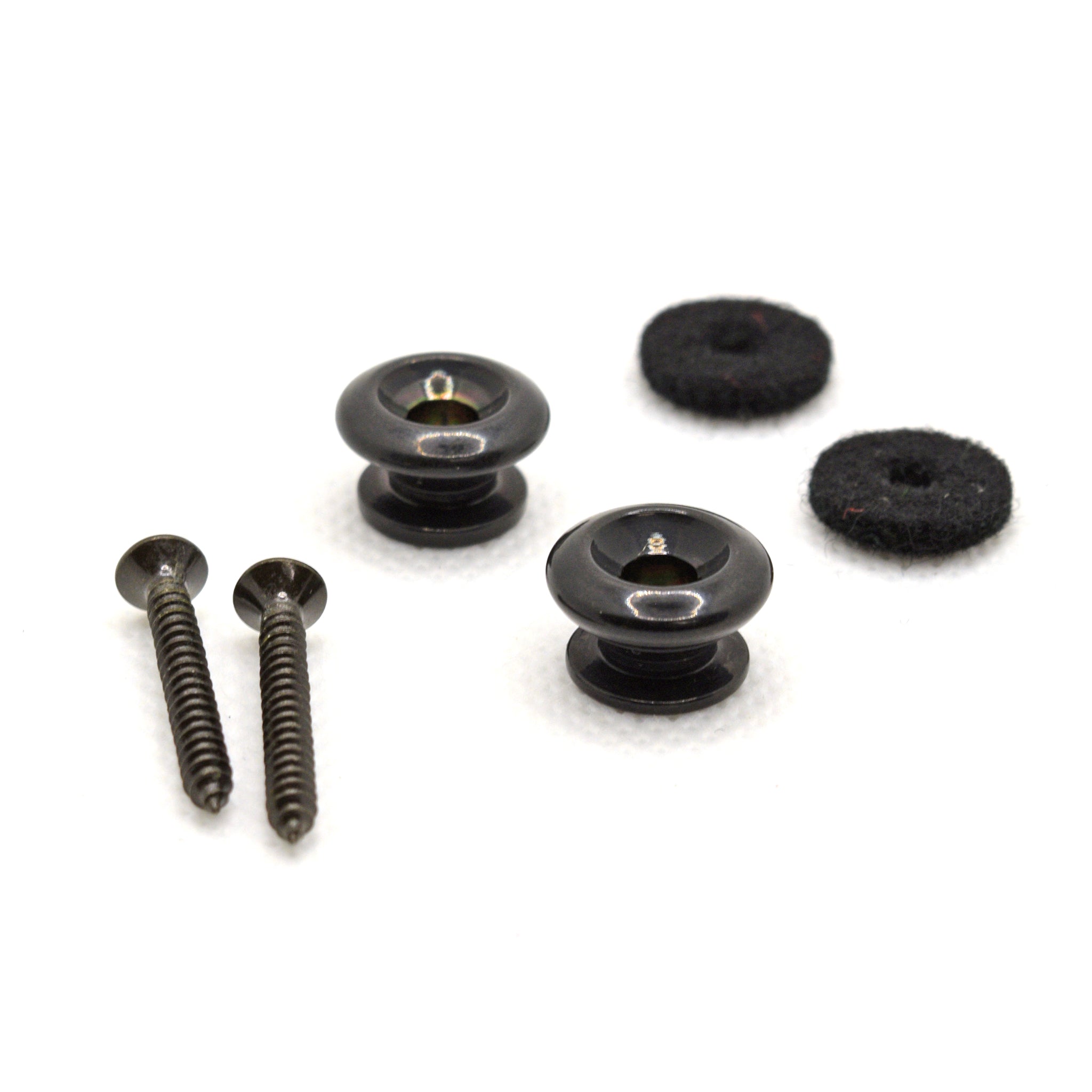 TG&T Black Beveled Strap Button Set of 2