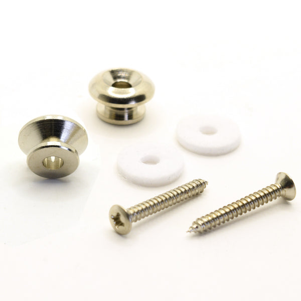 TG&T Nickel Beveled Strap Button Set of 2