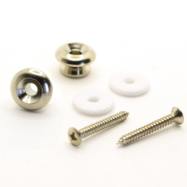 TG&T Nickel Beveled Strap Button Set of 2