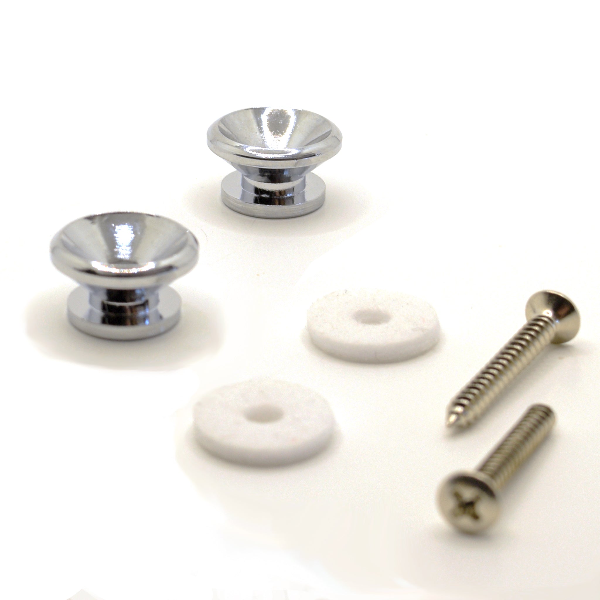 Standard Series Chrome Strap Buttons, Set of 2