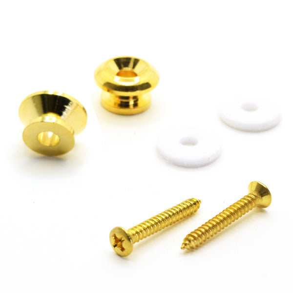 TG&T Gold Strap Button Beveled Set of 2