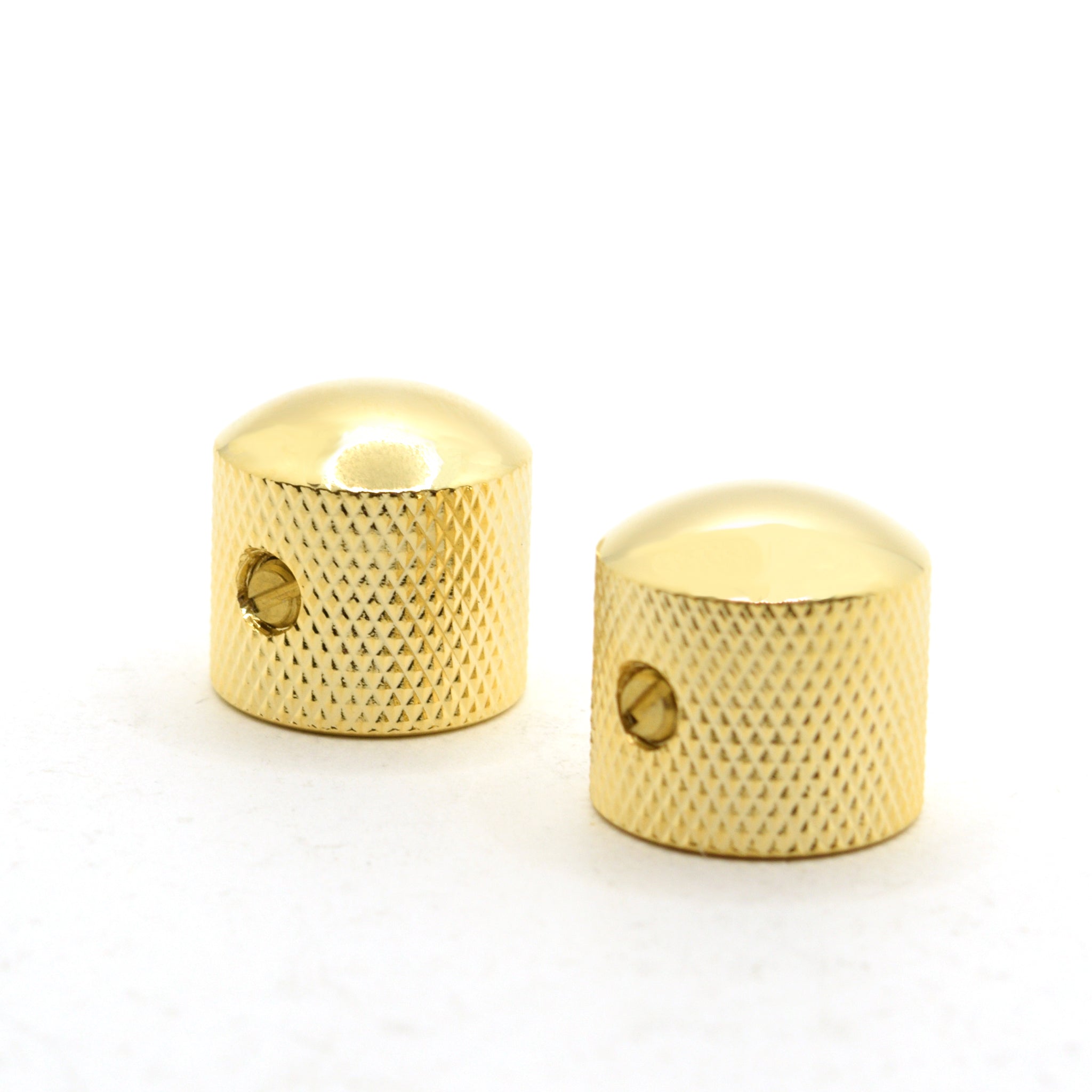 The Pomona Gold Dome Knob Set of 2