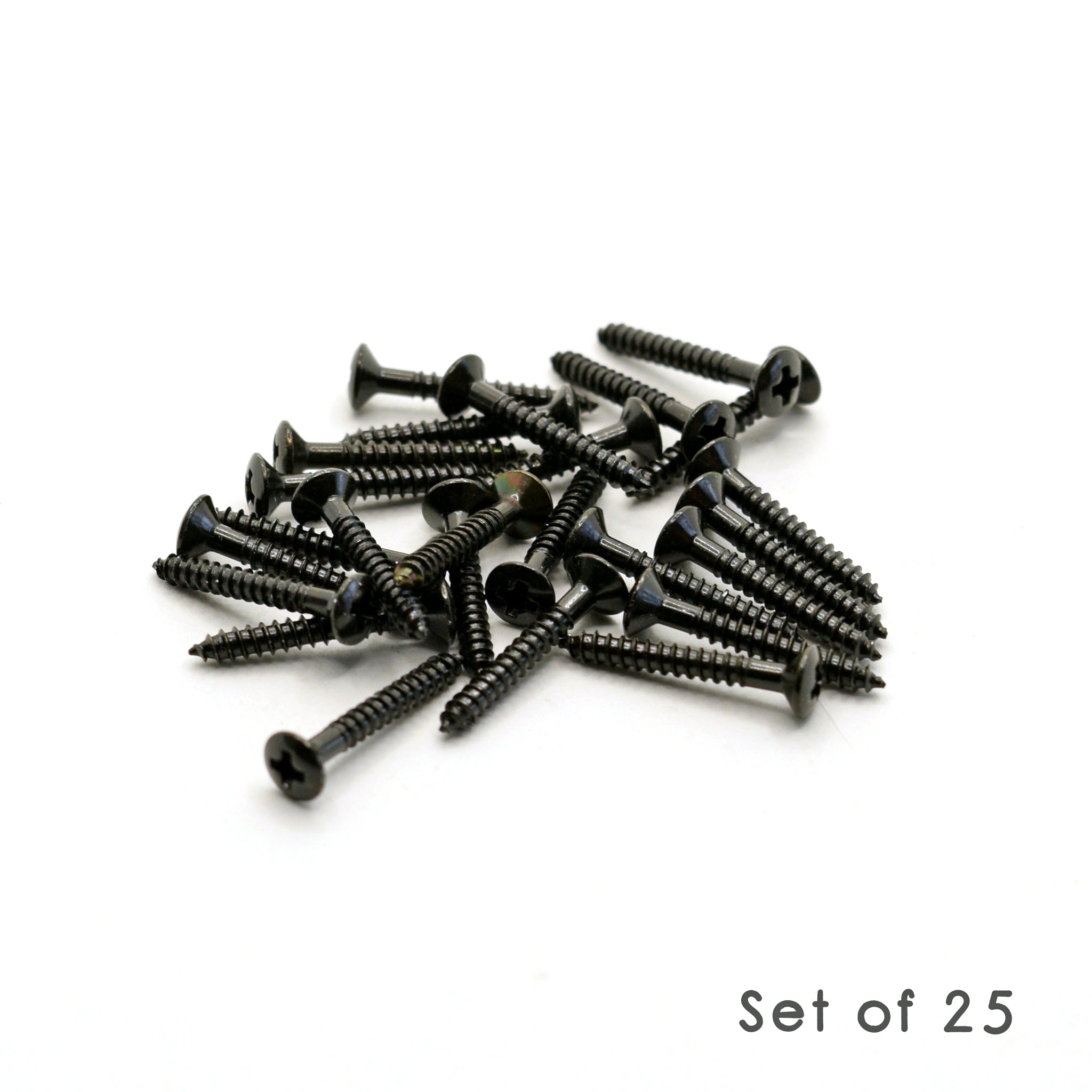Black Steel Humbucker Mounting Ring Screws 2mm x 15mm