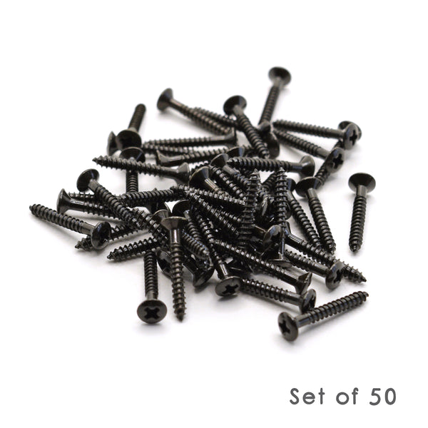 Black Steel Humbucker Mounting Ring Screws 2mm x 15mm