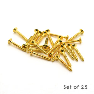 Gold Steel Humbucker Mounting Ring Screws 2mm x 15mm