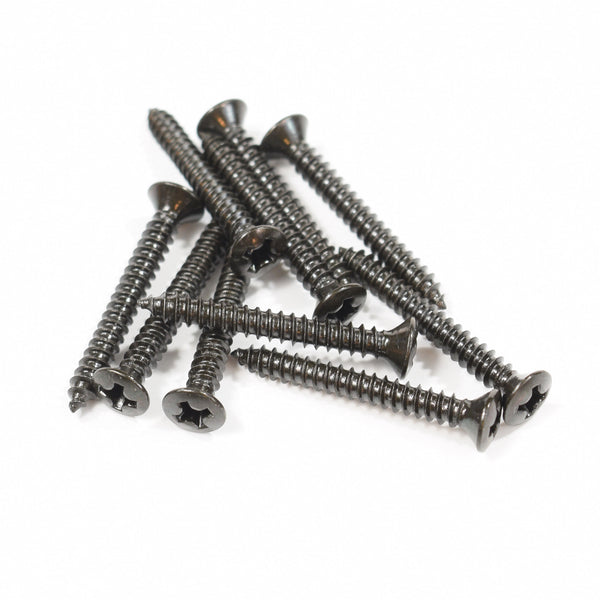 Black Steel Bridge and Strap Pin Screws 3mm x 25mm