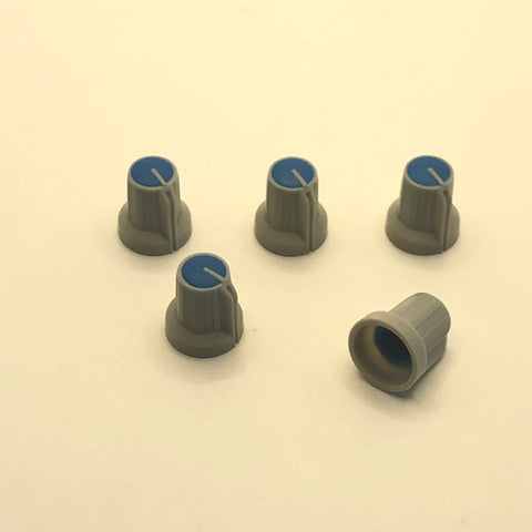 Mixing Board Knobs Light Grey/Royal Blue 6mm Set of 5 (Closeout)