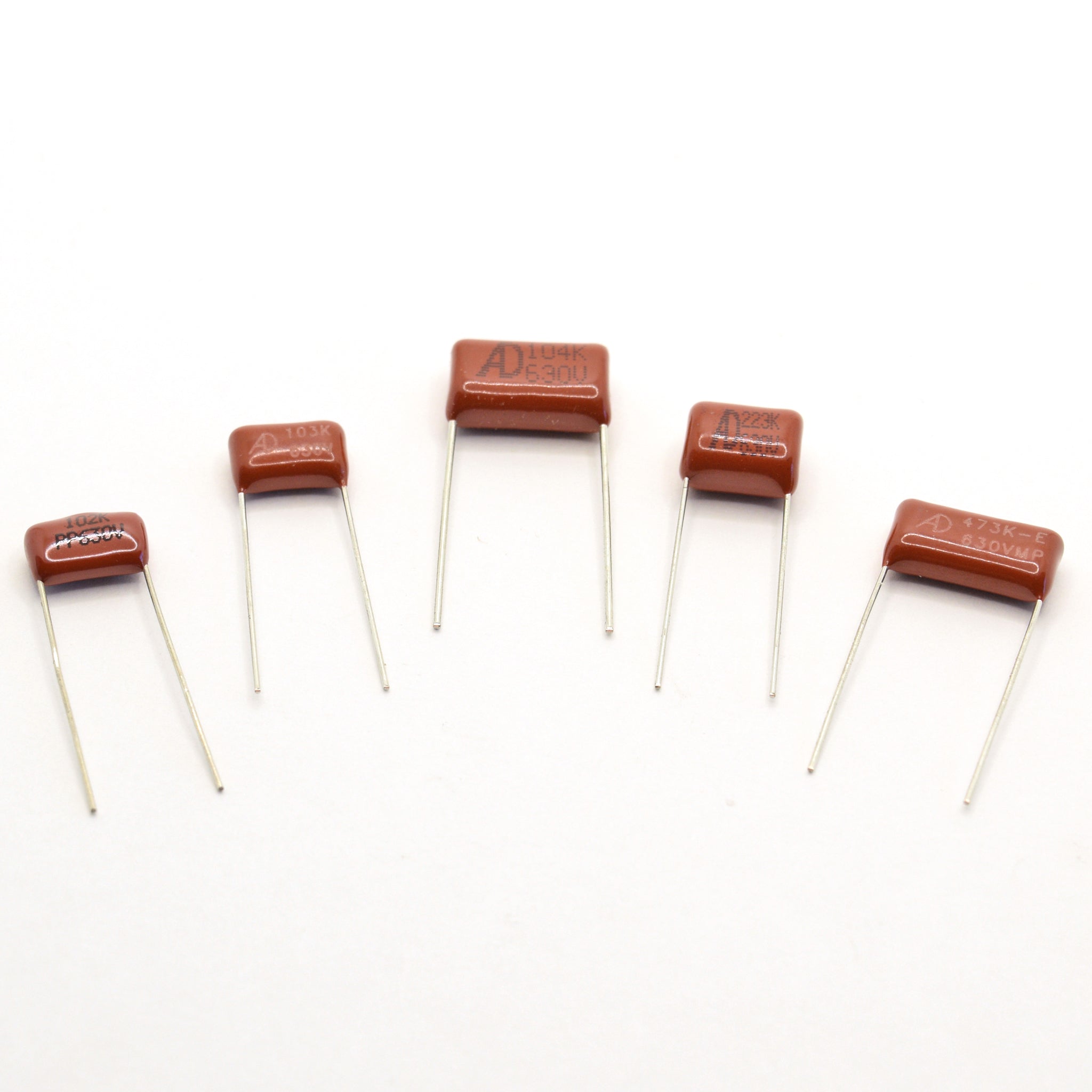Cinnamon Drop Tone Party Pack Assorted Polypropylene Film Capacitors Set of 5