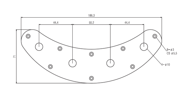 Music Man Stingray® style 4-hole Control Plate (blemished)