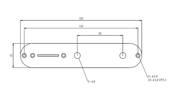 Telecaster Control Plate - Import Spec