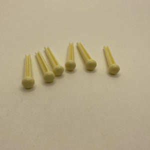 Acoustic Bridge Pins Plastic Set of 6 (NOS)