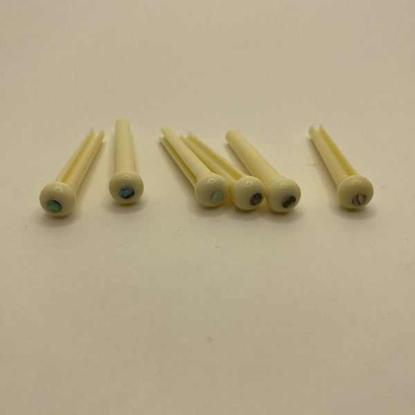 Acoustic Bridge Pins Plastic Set of 6 (NOS)