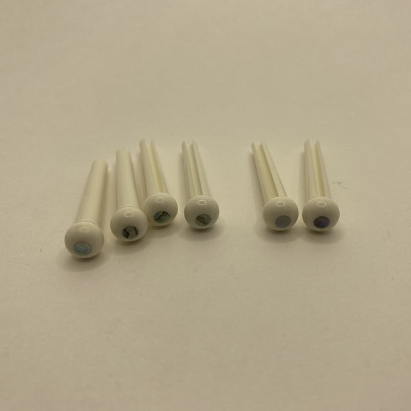Acoustic Bridge Pins Plastic Set of 6 (NOS)