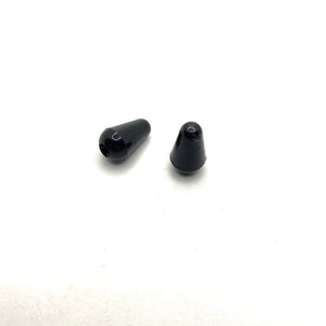 Set of 2 Black Metric Strat Switch Tip 3.5mm