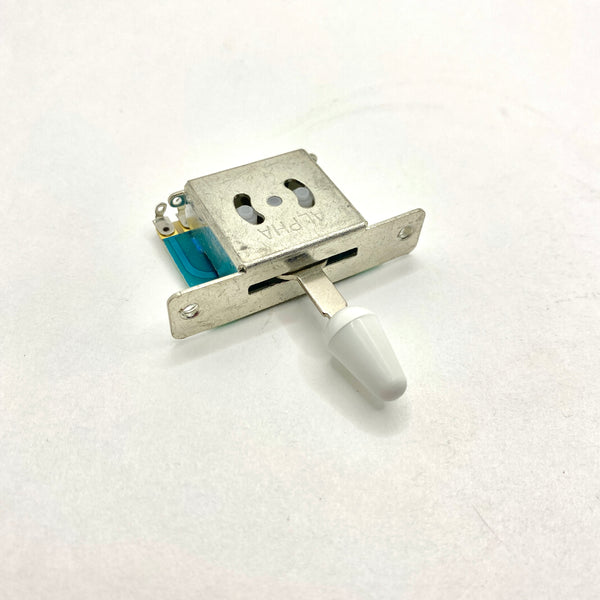 Set of 2 White Metric Strat Switch Tip 3.5mm