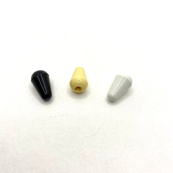Set of 3 Metric Strat Switch Tip 3.5mm Cream/Black/White