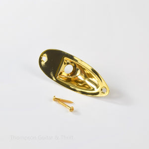 Gold Strat Style Recessed Jack Plate