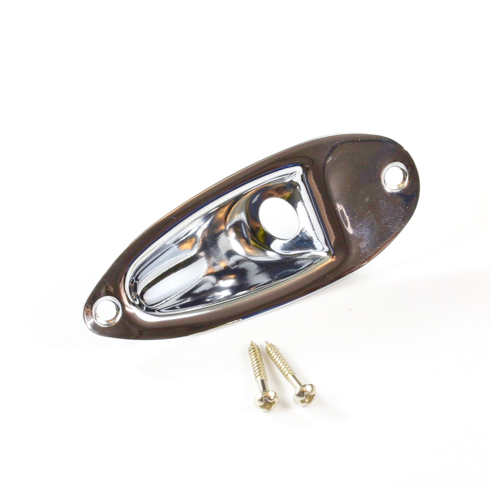 Chrome Strat Boat Style Recessed Jack Plate