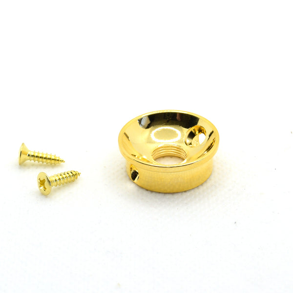 Cup-Style Input Jack Plate in Chrome, Black and Gold