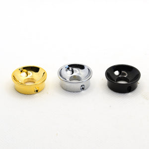 Cup-Style Input Jack Plate in Chrome, Black and Gold