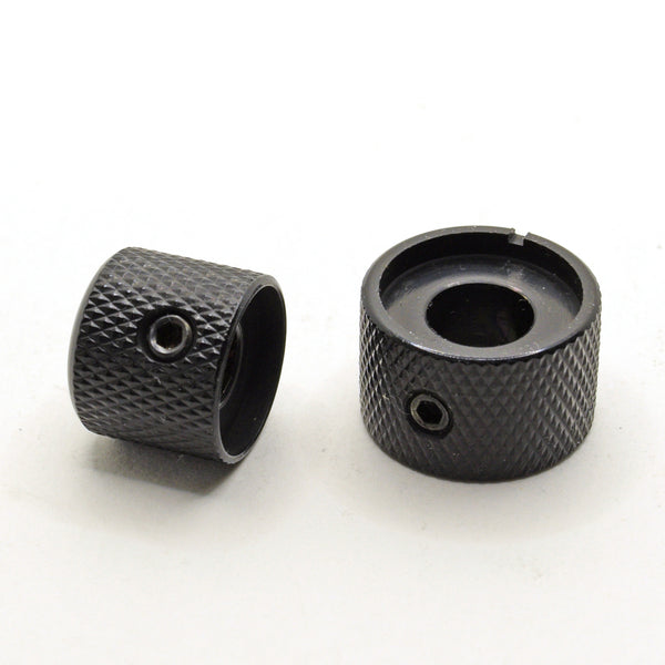 Black Stacked Dual Control Knob Concentric Set with set screw