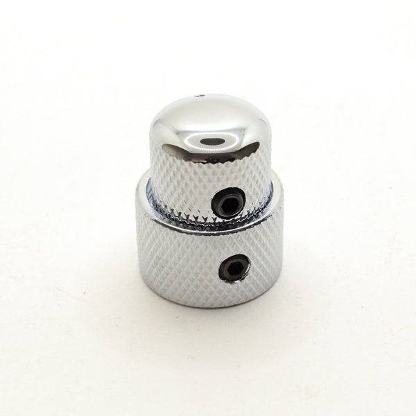 Chrome Stacked Dual Control Knob Concentric Set with set screw