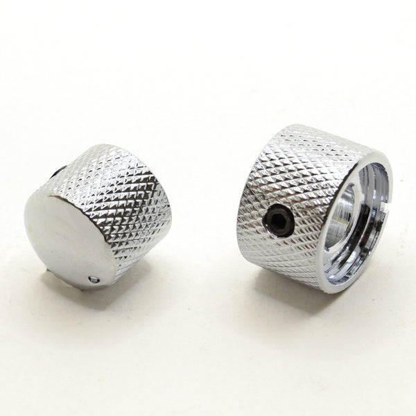 Chrome Stacked Dual Control Knob Concentric Set with set screw