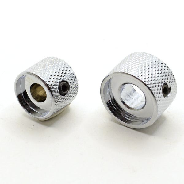 Chrome Stacked Dual Control Knob Concentric Set with set screw