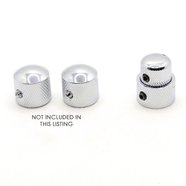 Chrome Stacked Dual Control Knob Concentric Set with set screw