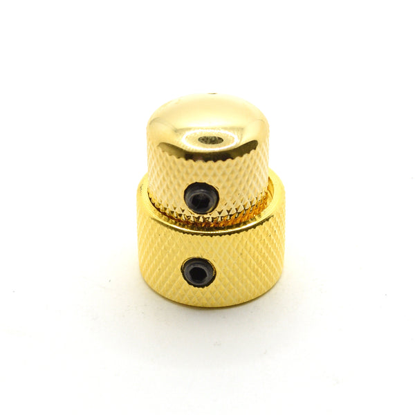 Gold Stacked Dual Control Knob Concentric Set with set screw