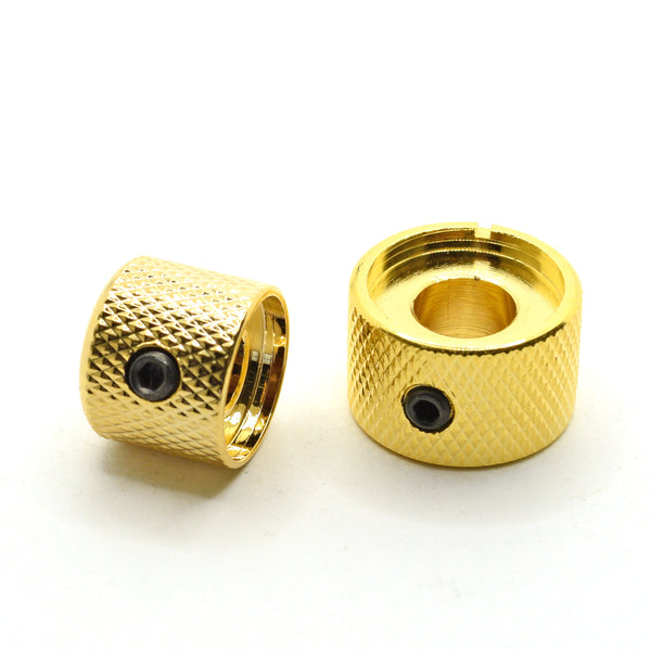 Gold Stacked Dual Control Knob Concentric Set with set screw