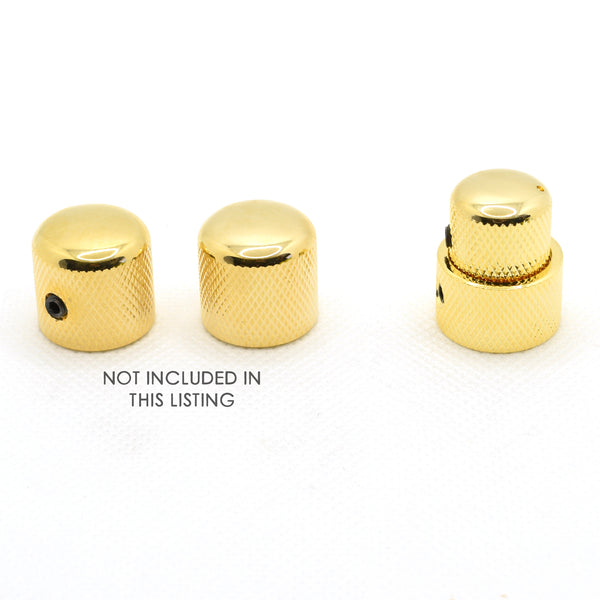 Gold Stacked Dual Control Knob Concentric Set with set screw