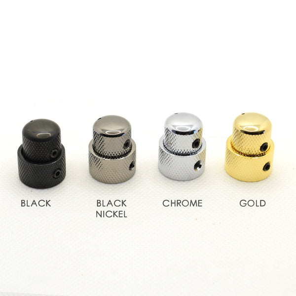 Chrome Stacked Dual Control Knob Concentric Set with set screw