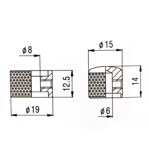 Chrome Stacked Dual Control Knob Concentric Set with set screw