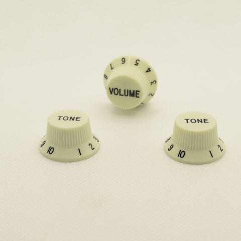 Set of Three Mint Green Strat Replacement Knobs