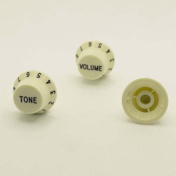 Set of Three Mint Green Strat Replacement Knobs