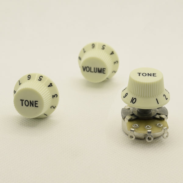 Set of Three Mint Green Strat Replacement Knobs