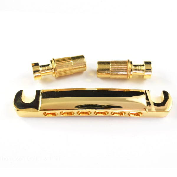 12-String Stop Tailpiece in Chrome, Black and Gold