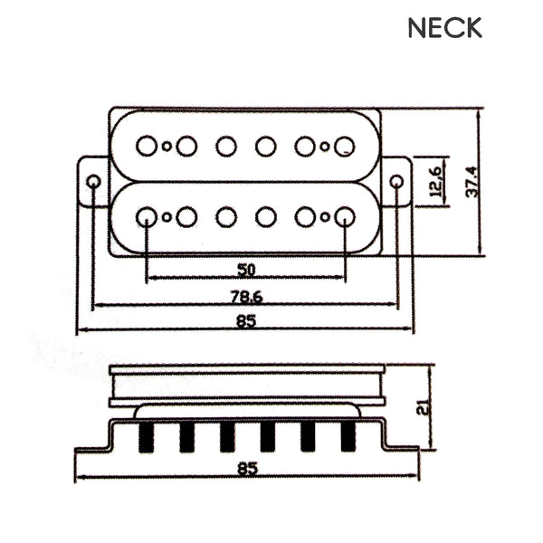 New Blues Alnico V Black Humbucker 4-Wire Pickup