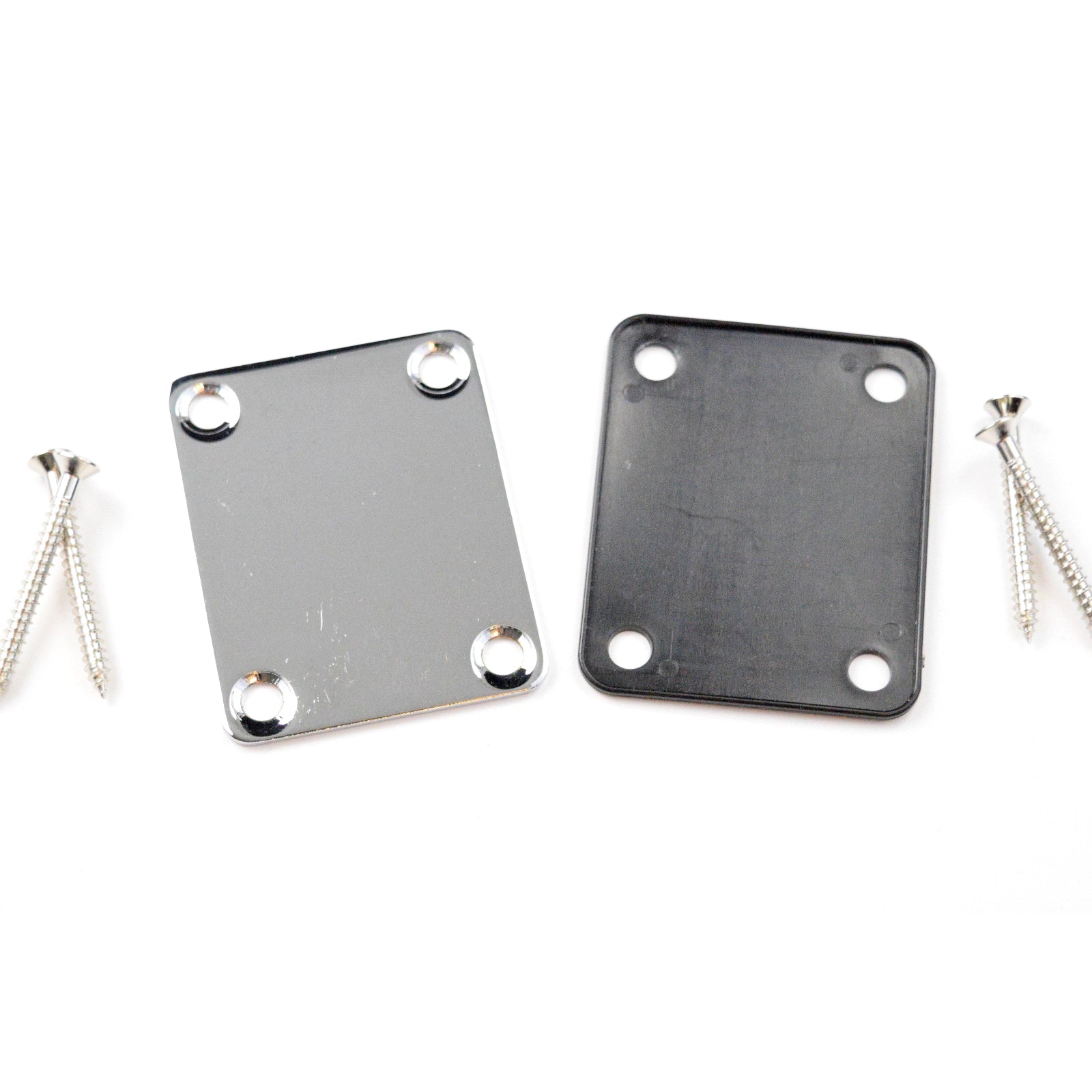Chrome Neckplate, Gasket and Screws for Guitar