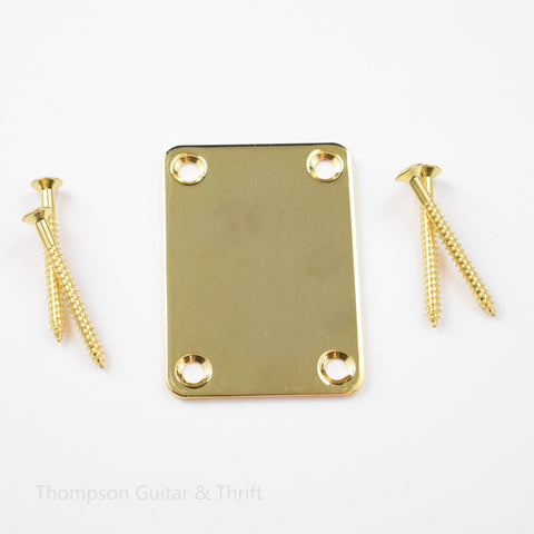 Gold Neck Plate and Screws for Bass